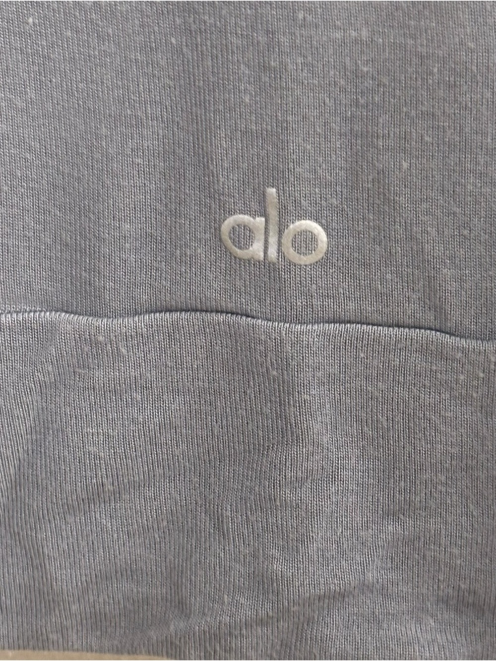 Alo Yoga Cover Long Sleeve Twist Front Cropped Top Slate Blue Small - Picture 6 of 9